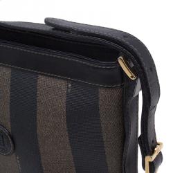 Pre Owned Fendi Black Pequin Crossbody Small bag