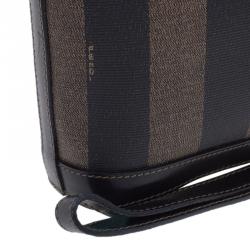 Pre Owned Fendi Black Pequin Crossbody Small bag