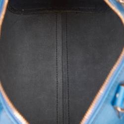 Pre Owned حقيبة لوي فيتون سبيدي 30 تويدو جلد أيبي أزرق