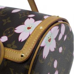 Pre Owned Louis Vuitton Monogram Canvas Limited Edition Cherry Blossom Papillon Bag