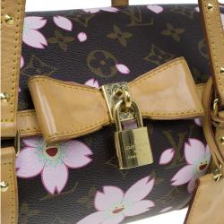 Pre Owned Louis Vuitton Monogram Canvas Limited Edition Cherry Blossom Papillon Bag