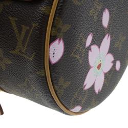 Pre Owned Louis Vuitton Monogram Canvas Limited Edition Cherry Blossom Papillon Bag