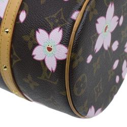 Pre Owned Louis Vuitton Monogram Canvas Limited Edition Cherry Blossom Papillon Bag
