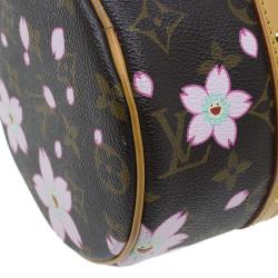 Pre Owned Louis Vuitton Monogram Canvas Limited Edition Cherry Blossom Papillon Bag