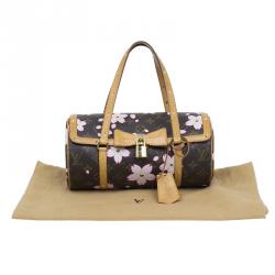 Pre Owned Louis Vuitton Monogram Canvas Limited Edition Cherry Blossom Papillon Bag