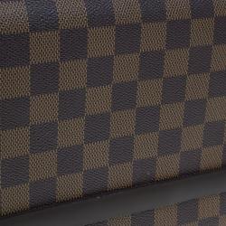 Pre Owned Louis Vuitton Damier Ebene Canvas Tribeca Long Bag