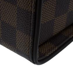 Pre Owned Louis Vuitton Damier Ebene Canvas Tribeca Long Bag