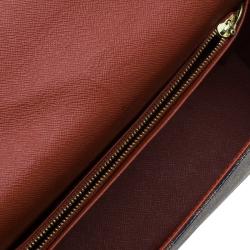 Pre Owned Louis Vuitton Damier Ebene Canvas Tribeca Long Bag