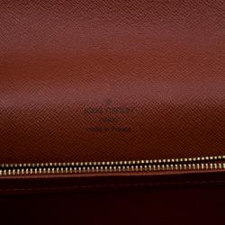 Pre Owned Louis Vuitton Damier Ebene Canvas Tribeca Long Bag