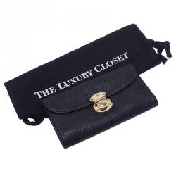 مملوكة مسبقًا  محفظة كونتينيتال لوي فيتون أ ميليا جلد أسود بقلاب