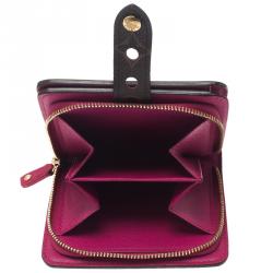 Pre Owned Louis Vuitton Purple Monogram Perforated Limited Edition Compact Wallet