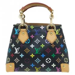 Pre Owned Louis Vuitton Black Multicolore Monogram Canvas Audra Tote