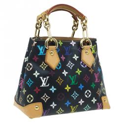 Pre Owned Louis Vuitton Black Multicolore Monogram Canvas Audra Tote