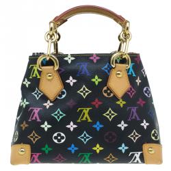 Pre Owned Louis Vuitton Black Multicolore Monogram Canvas Audra Tote