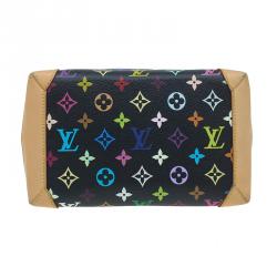 Pre Owned Louis Vuitton Black Multicolore Monogram Canvas Audra Tote