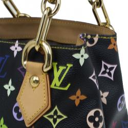 Pre Owned Louis Vuitton Black Multicolore Monogram Canvas Audra Tote
