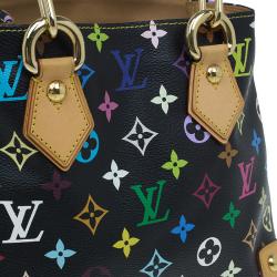 Pre Owned Louis Vuitton Black Multicolore Monogram Canvas Audra Tote