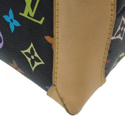 Pre Owned Louis Vuitton Black Multicolore Monogram Canvas Audra Tote