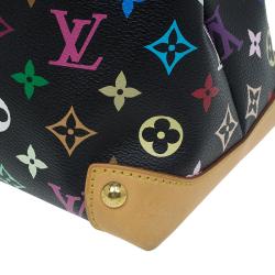 Pre Owned Louis Vuitton Black Multicolore Monogram Canvas Audra Tote
