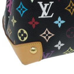 Pre Owned Louis Vuitton Black Multicolore Monogram Canvas Audra Tote