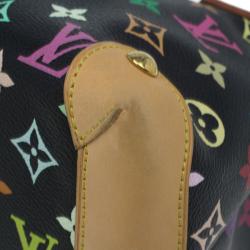 Pre Owned Louis Vuitton Black Multicolore Monogram Canvas Audra Tote