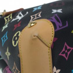 Pre Owned Louis Vuitton Black Multicolore Monogram Canvas Audra Tote