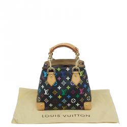 Pre Owned Louis Vuitton Black Multicolore Monogram Canvas Audra Tote