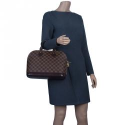 LV Louis Vuitton Alma PM Handbag Damiere Ebene Brown Canvas Bag - VGC