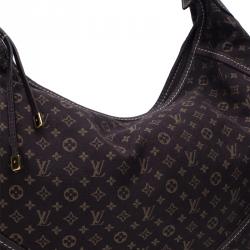 Pre Owned Louis Vuitton Ebene Monogram Mini Lin Canvas Manon Hobo MM