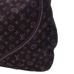 Pre Owned Louis Vuitton Ebene Monogram Mini Lin Canvas Manon Hobo MM