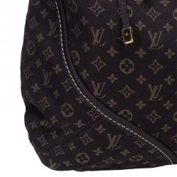 Pre Owned Louis Vuitton Ebene Monogram Mini Lin Canvas Manon Hobo MM