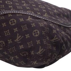 Pre Owned Louis Vuitton Ebene Monogram Mini Lin Canvas Manon Hobo MM