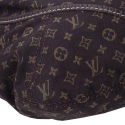 Pre Owned Louis Vuitton Ebene Monogram Mini Lin Canvas Manon Hobo MM