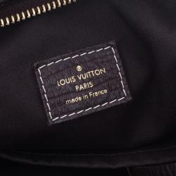 Pre Owned Louis Vuitton Ebene Monogram Mini Lin Canvas Manon Hobo MM