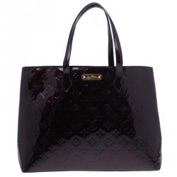 مملوكة مسبقًا Louis Vuitton Amarante Monogram Vernis Wilshire Tote MM Bag
