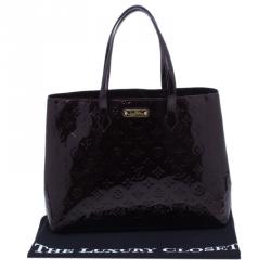 مملوكة مسبقًا Louis Vuitton Amarante Monogram Vernis Wilshire Tote MM Bag