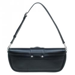 مملوكة مسبقًا Louis Vuitton Black Epi Leather Montaigne Clutch Bag