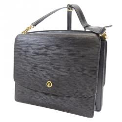 Louis Vuitton Black Epi Leather Grenelle Flap Shoulder Bag Louis