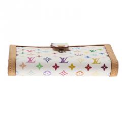 Louis Vuitton White Multicolor Monogram Canvas French Wallet