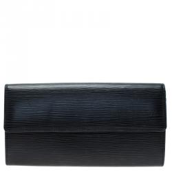 Pre Owned Louis Vuitton Black Epi Leather Sarah Continental Wallet