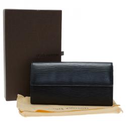 Pre Owned Louis Vuitton Black Epi Leather Sarah Continental Wallet