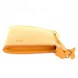 Pre Owned Louis Vuitton Tassil Yellow Epi Leather Accessories Pochette Bag 21