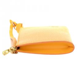 Pre Owned Louis Vuitton Tassil Yellow Epi Leather Accessories Pochette Bag 21