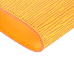 Pre Owned Louis Vuitton Tassil Yellow Epi Leather Accessories Pochette Bag 21