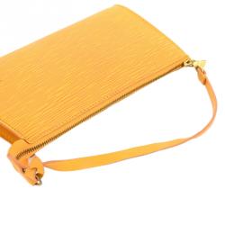 Pre Owned Louis Vuitton Tassil Yellow Epi Leather Accessories Pochette Bag 21