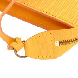 Pre Owned Louis Vuitton Tassil Yellow Epi Leather Accessories Pochette Bag 21