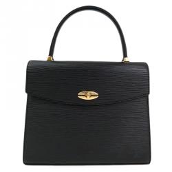 Louis Vuitton Black Epi Leather Malesherbes Top Handle