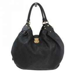 Louis Vuitton Haumea Handbag Mahina Leather Black