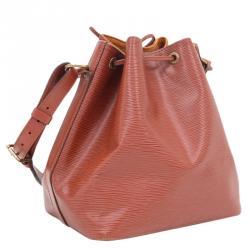 Pre Owned Louis Vuitton Kenyan Fawn Epi Leather Petite Noe Bag