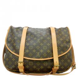 Pre Owned Louis Vuitton Monogram Canvas Saumur 43 Bag